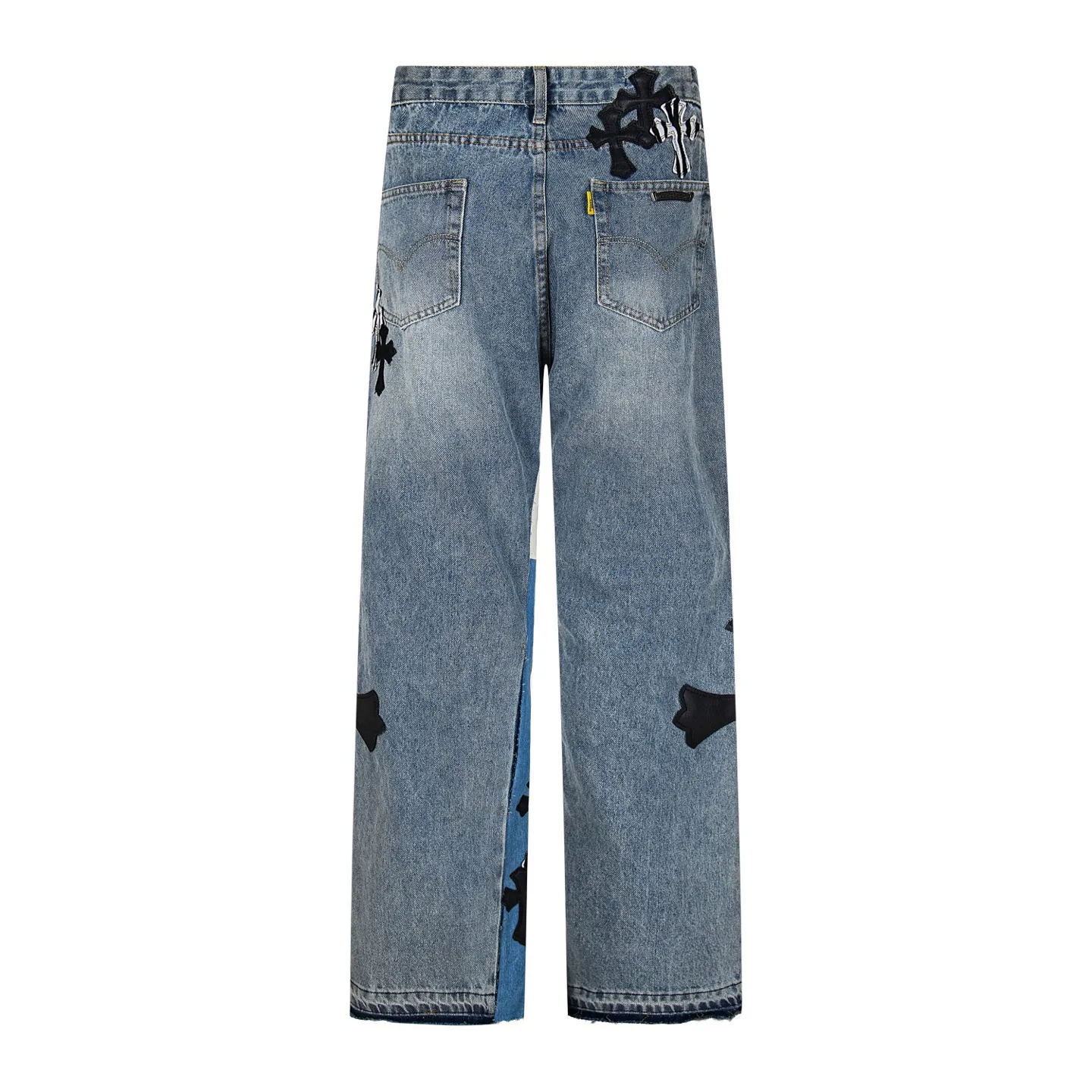 💰280 GALLERY DEPT & Chrome hearts Washed jeans with large logo and devil multi-label cross, truly restore the ultimate vintage texture, three-dimensional version, loose and comfortable, not picky about the figure, taller and slimmer, factory-made, original quality control, same style for men and women, can be matched with couples, versatile recommendation, must-have jeans for all seasons, fashionable people have been disappointed. From the quality selection of fabrics, the tailoring of details, and the matching of patterns, they are all impeccable! The upper body is so handsome when worn...it can be easily worn by men, women and children! The craftsmanship is made of heavy-duty washed pure cotton denim fabric. After washing, it is soft and thick. It is very stylish when worn on the body. Style number: 1756 Color: blue Size: 28 30 32 34 36